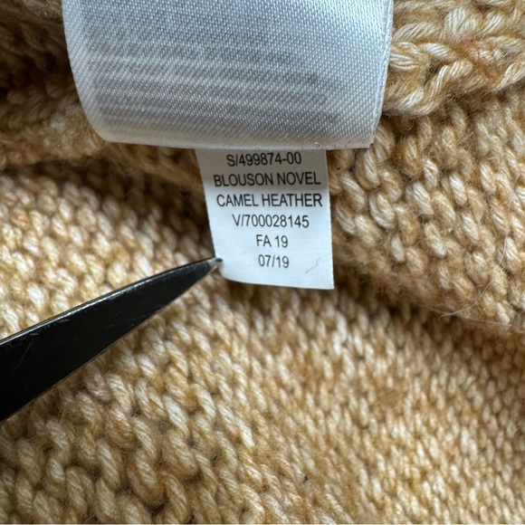 {GAP} Long Sleeve Crew Neck Alpaca Wool Blend Cotton Weave Knit Stripe Sweater - Picture 6 of 7